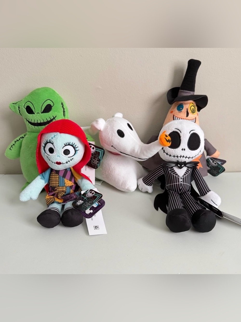 Disney Nightmare Before Christmas 5pc Plush Lot NWT Jack Sally Zero Mayor